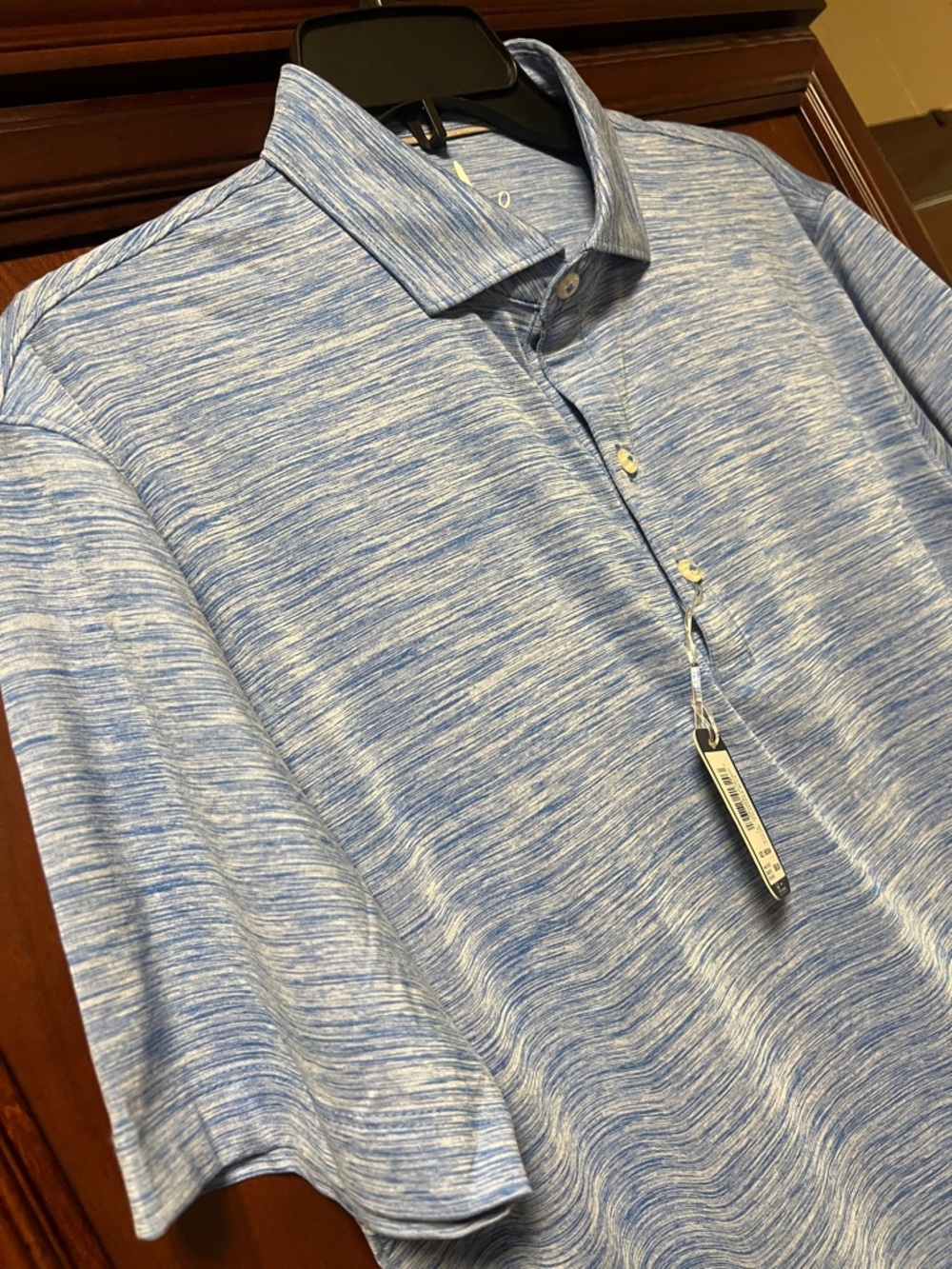 Brand New Johnnie-O Featherweight Performance Stretch Tennis 🎾 Blue Golf ⛳️ Polo - Picture 5 of 12